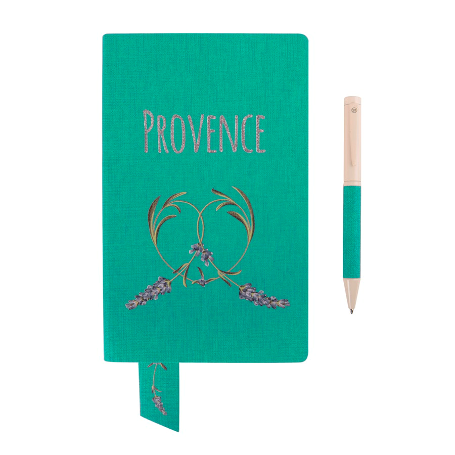 Бизнес-блокнот А5  "Provence", мятный, мягкая обложка, в клетку - 69021213/16