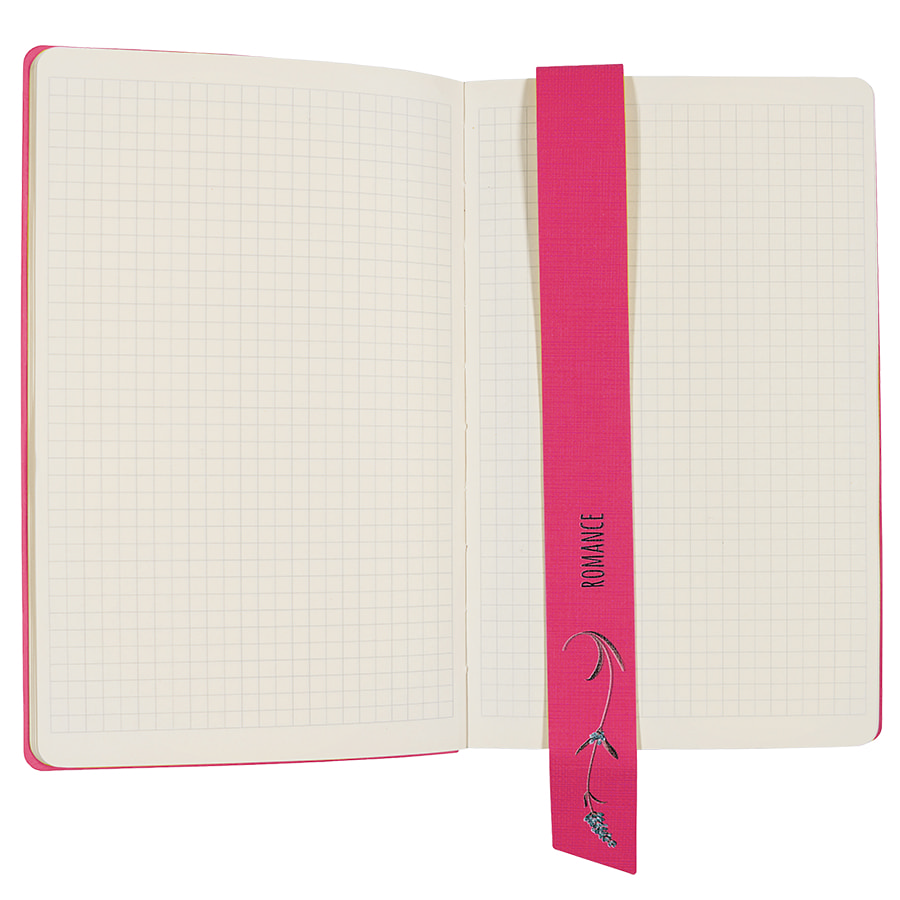 Бизнес-блокнот А5  "Provence", розовый , мягкая обложка, в клетку - 69021213/10