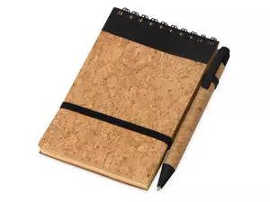 Блокнот «Forli S» с обложкой из пробки и ручкой - 2121141255
