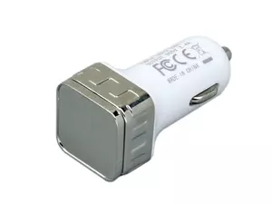 Квадратная автомобильная зарядка на 2 USB-порта - 2126024.00