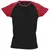 Футболка женская Milky 150, черная с красным - 0634381.35