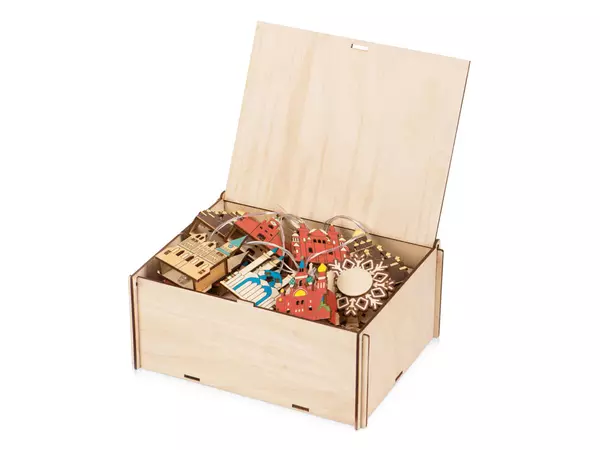 Ёлочная гирлянда с лампами в подарочной коробке «Достопримечательности России» - 212625193