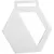 Медаль Steel Hexa, белая - 06313353.60