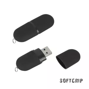 Флеш-карта "Камень" с покрытием soft grip в футляре, объем памяти 16GB - 3228837-3/16GB