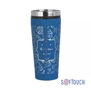 Термостакан "Верона"  с прорезиненной поверхностью c гравировкой "С Новым годом" - 3227807-2_GR