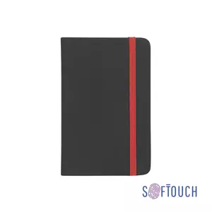 Блокнот "Бергамо", покрытие soft touch, формат А6, черный/оранжевый# - 3223812-3/4
