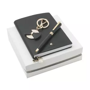 Набор (записная книжка А6, ручка шариковая, брелок) - 322CPBKM735A