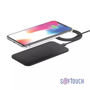 Настольное беспроводное зарядное устройство "Slim SOFTTOUCH" - 3227753-3