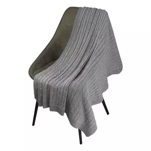 Плед Fado вязаный, 160*90 см, серый (без подарочной коробки) - 11020631.080.1