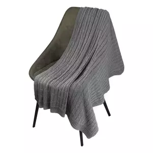 Плед Fado вязаный, 160*90 см, темно-серый (без подарочной коробки) - 11020631.080.3