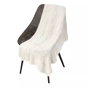 Плед Cella вязаный, 160*90 см, бежевый (без подарочной коробки) - 11020635.525