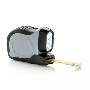Рулетка с фонариком 2-в-1, серый - 046P113.271