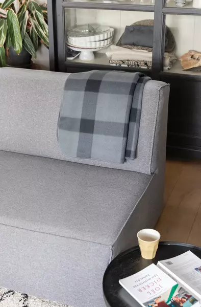 Плед из двойного флиса в клетку - 046P459.052