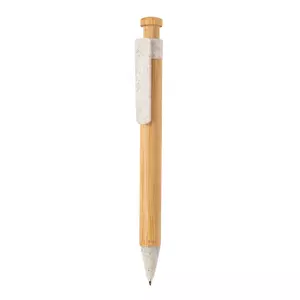Бамбуковая ручка с клипом из пшеничной соломы - 046P610.543