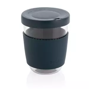 Стакан из боросиликатного стекла Ukiyo с силиконовой крышкой и держателем - 046P432.705