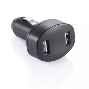 Зарядное устройство для автомобиля с 2 USB-портами, черный - 046P302.061