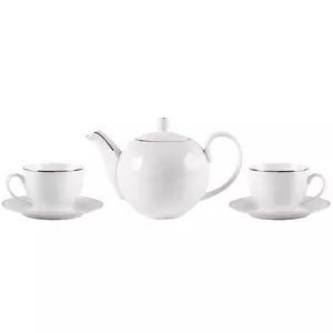 Набор GOLD: две чайных пары и чайник в подарочной упаковке - 69032501