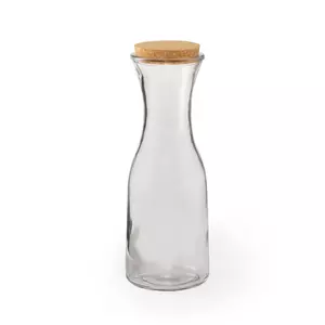 Графин LONPEL, 1л, 27,2х9,3см, стекло, пробковое дерево - 690346580