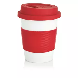 Стакан с крышкой PLA, 350 мл, красный - 046P432.884