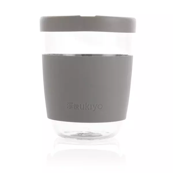Стакан из боросиликатного стекла Ukiyo с силиконовой крышкой и держателем - 046P432.702