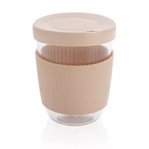 Стакан из боросиликатного стекла Ukiyo с силиконовой крышкой и держателем - 046P432.709