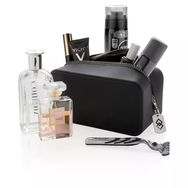 Непромокаемая силиконовая косметичка, черная - 046P703.031