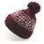 Шапка вязаная  с снежинками и помпоном "FLAKE"_бордо, 100% акрил  - 69025442.08
