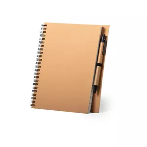 Блокнот с шариковой ручкой NEYLA, A5,  рециклированный картон - 690346398