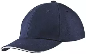 Бейсболка Unit Generic, темно-синяя с белым кантом - 0635291.70