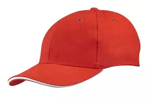 Бейсболка Unit Generic, красная с белым кантом - 0635291.50