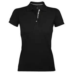 Рубашка поло женская Portland Women 200 черная - 06300575312