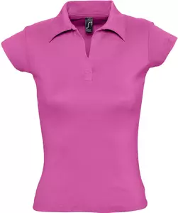 Рубашка поло женская без пуговиц Pretty 220, ярко-розовая - 0631835.56
