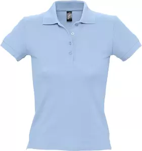 Рубашка поло женская People 210, голубая - 0631895.14