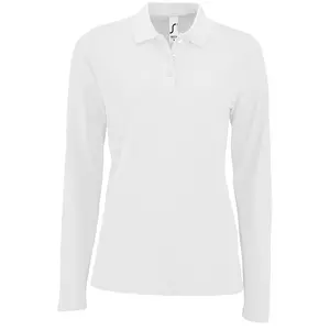 Рубашка поло женская с длинным рукавом Perfect LSL Women, белая - 06302083102
