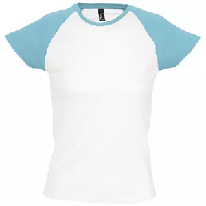 Футболка женская Milky 150, белая с голубым - 0634381.67