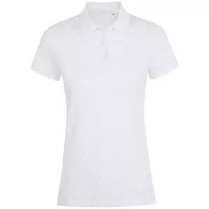 Рубашка поло женская Brandy Women, белая с темно-синим - 06301707989