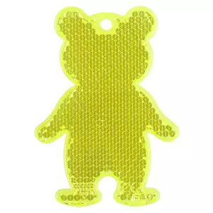 Пешеходный светоотражатель «Мишка», неон-желтый - 0634815.89