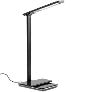 Настольная лампа с беспроводной зарядкой Power Spot, черная - 0637503.30