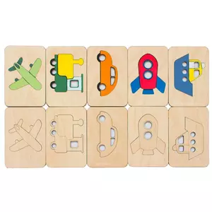 Карточки-раскраски Wood Games, транспорт - 06311495.03