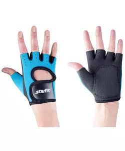 Перчатки для фитнеса Blister Off, черные с бирюзовым - 06311421.34