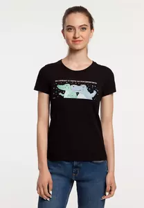 Футболка женская «Крокодилобегемоты», черная - 06370165.30