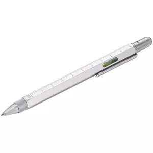 Ручка шариковая Construction, мультиинструмент, серебристая - 0636462.10