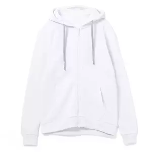 Толстовка на молнии с капюшоном Unit Siverga Heavy, белая - 0636927.60