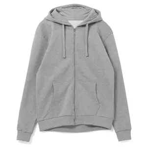 Толстовка на молнии с капюшоном Unit Siverga Heavy, серый меланж - 0636927.11