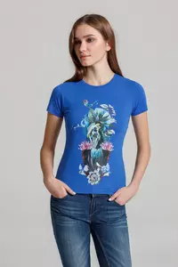 Футболка женская Beauty Sleep, ярко-синяя (royal) - 0637394.44