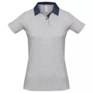 Рубашка поло женская DNM Forward серый меланж - 063PWD31933