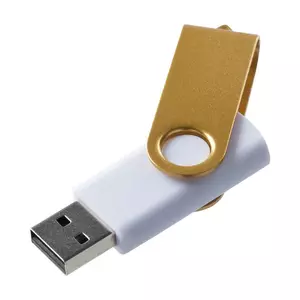 Флешка Twist Color, белая с желтым, 16 Гб - 0637537.68.16Гб