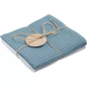 Набор кухонных полотенец Good Wipe, белый с серо-голубым - 06311176.61