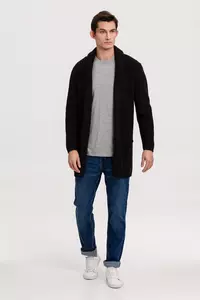 Кардиган мужской с пуговицами Free Flow, черный - 06310995.30