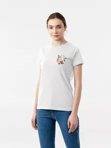 Футболка женская «Цветочная азбука: А», белая - 06370384.60